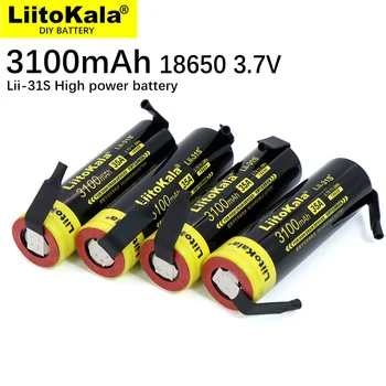 1-10 VIENETŲ Naujų LiitoKala Lii-31S 18650 Baterija 3,7 V Li-Ion 3 100mA 35A Galios Baterija didelės drenažo įrenginius + PASIDARYK pats nikelio
