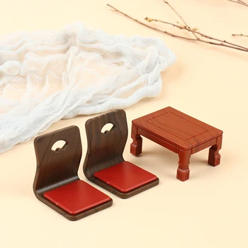 1:12 Lėlių Miniatiūriniai Baldai Doll House Dekoro Japonų Stiliaus Valgomojo Stalas, Kėdės Lėlių Lipdukai Naujas