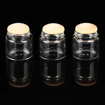 1:12 Masto 4Pcs Miniatiūriniai Stiklo Butelis, Saldainiai Desertas Maisto Jar Dollshouse Dekoras