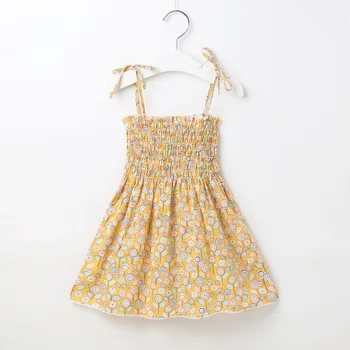 1-5 metų mergaitės drabužius vasaros Suknelė mados saldus gėlių suspender suknelės Europos, Amerikos Nauji aukštos kokybės babe drabužiai