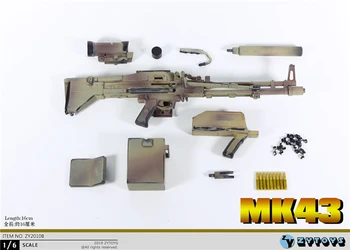 1:6 Masto MK43 Lengvasis kulkosvaidis Ginklas Plastikiniai Modelis Žaislai Tinkami 12
