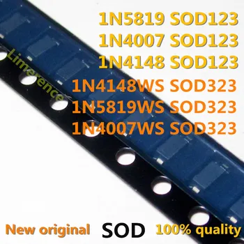 100vnt SMD diodų 0805 SOD-123 1N5819 1N4007 1N4148 SOD123 SOD-323 1206 1N4148WS 1N5819WS 1N4007WS SOD323