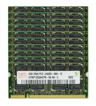10vnt daug 2GB PC2-6400S DDR2 800MHz 200pin 1.8 V SO-DIMM RAM Laptop Memory