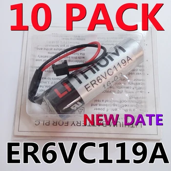 10VNT Šviežių Data 10VNT Originalus ER6V ER6VC119A 3,6 V 2000mAh Baterija TOSHIBA Servo Su Juoda Plug