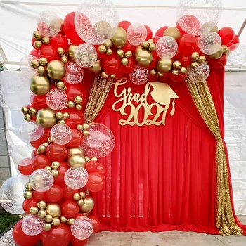 115pcs Balionų Girliandą Arch Rinkinys, Raudonos Ir Aukso Chrome Balionus Vestuvių, Gimtadienio Apdailos Baby Shower Globos Prekes