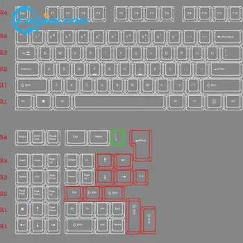 118keys OEM Mini Keycaps Žaidimų Mechaninė Klaviatūra 61/64/68/71/78/82/84/87 Klaviatūra ISO Išdėstymas ispanų/prancūzų/anglų