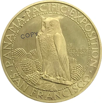 1915 Jungtinės amerikos valstijos 50 Dolerių aukso Žalvario monetos Kolekcionieriams Kopijuoti Monetos