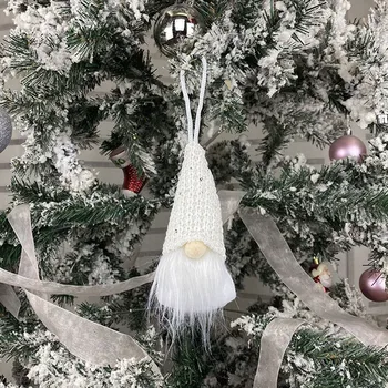 2021 Kawaii Kalėdų Beveidis Gnome Santa Kalėdos Vilnos, Medžio Kabo Ornamentu Lėlės Apdailos Žaislai Vaikams, Suaugusiesiems Dovanų
