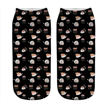 2021 Moterų kojinės kawaii black Sea Slug Dieną Išspausdintas Kojinės Moteris harajuku Laimingas Juokinga Naujiena cute girl dovanų Kojinės moterims