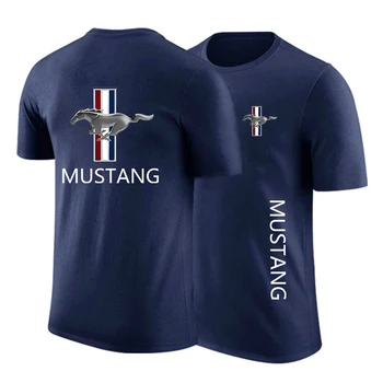 2021 Mustang vyriški T-shirt Apvalus Kaklas Punk Patogiai Spausdinti Trumpas Rankovės Atsitiktinis Viršų Palaidinukė Atsitiktinis vyriški T-shirt