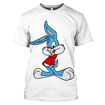 2021 naujas vasaros T-shirt triušis Klaidą spausdinimo 3D trumparankoviai vyrų ir moterų juokingas animacinių filmų atsitiktinis asmenybės grafinis T-shirt shir