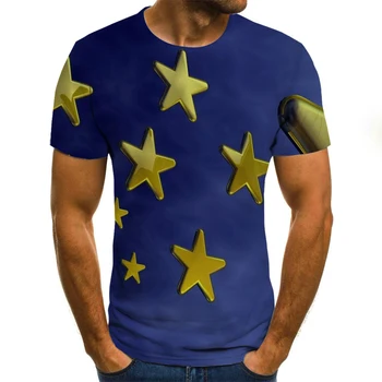 2021 vasaros 3D atspausdintas T-shirt, įdomus, T-marškinėliai, vyriški spausdinti trumpomis rankovėmis, laisvalaikio T-shirt, gatvės drabužiai, vyriški 3D marškinėliai