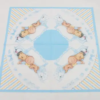 20pcs Dekupažas Spalvos Atspausdintas Vystymo Kūrybos Animacinių filmų Baby Bear Audinių Popieriaus Baby Shower Šalies Namų Stalo Rankšluosčiai Dekoro 33*33cm