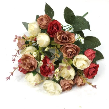 21 Vadovai, Dirbtinės Gėlės Snaigės Rožės Mažos Gėlės, Puokštės, Vestuvių Namų Puošybai Dirbtinės Gėlės Laikymo Gėlių