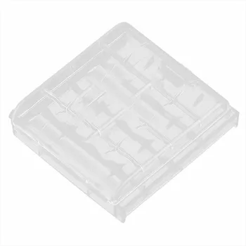 2vnt AA AAA Baterijos Lauke Plastikinis Laikiklis Laikymo Dėžutė Balto Padengti Turėtojas Baterijos Laikymo Dėžutė