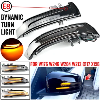 2vnt Dinaminis LED Posūkio Signalo Lemputė Veidrodis Indikatorius, Indikatorių Mercedes Benz W176 W246 W204 W212 C117 X156 C204 X117