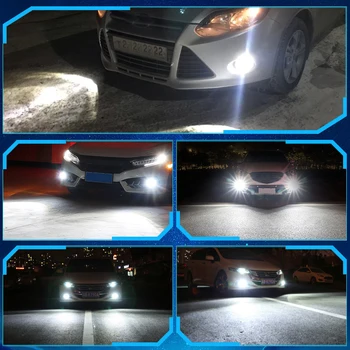2x HB3 9005 LED Rūko žibintų H11 H8, H10 9006 Ledo Lemputės, Automobilių Aksesuarai Diodų Lempa Auto Opel Astra Mokka Corsa Zafira Antara