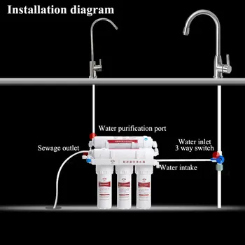 3+3 6 Etapas Ultrafiltravimas Vandens Valymo Sistemos, Namų Virtuvės Maišytuvas Valytuvas Geriamojo Vandens Filtravimo Buitiniai Vandens Filtrai