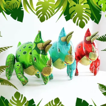 3D Dinozaurai Tema Parti Balionas Džiunglės safari Vaikams Gimtadienio Dekoro Juros periodo Pasaulio Kriokimas Šalies Dino Triceratopsas 1 Berniukas Šalis