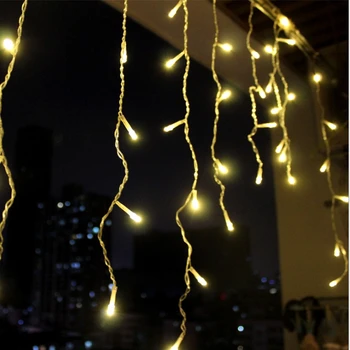 5M Kalėdų String Žibintai Ašaros 0.4-0.6 m Sodo Gatvė Lauko Dekoratyviniai Pasakų Šviesos diodų (LED Užuolaidų Varveklis Girlianda 