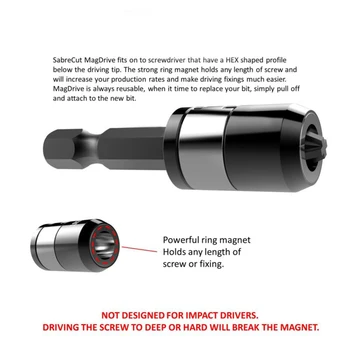 5VNT 6.35 mm Atsuktuvas Bit Galvos Magnetinis Žiedas Metalo antikoroziniai Stiprus Magnetizer Varžtai Žiedas Varžtas Magnetiniai Laikikliai