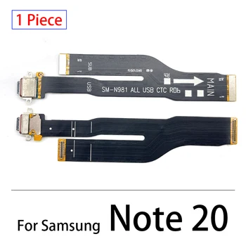 5VNT Nauji USB Įkrovimo Valdybos Jungtis Valdybos Samsung Note 10 20 Lite 20 Ultra Su Mic Mikrofonas Flex Kabelis Pakeitimo Dalis