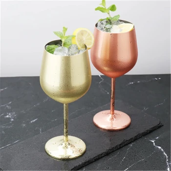 6PCS Kūrybos Šampano Stiklo Rose Gold Wineglass Kokteilis Stiklo Wine Goblet Namuose Šalis Nerūdijančio Plieno Putojantis Taurės 4/2/1PCS