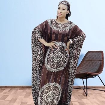 Afrikos Suknelės Moterims heidi bazin Riche Spausdinimo Femme Skraiste naujokų Vasaros Dryžuotas Prarasti Mados