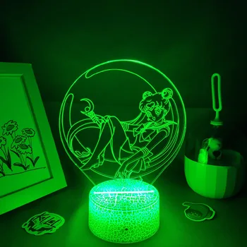 Anime 3D Lavos Lempos Manga LED RGB Neon Baterija Naktį Žibintai Kietas Spalvinga Dovana Draugams Miegamojo staliukas Stalo Apdailos