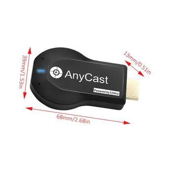 Anycast M100 2.4 G/5G 4K Miracast Bet Mesti Belaidžio AirPlay, DLNA HDMI suderinamus TV Stick Wifi Ekranas Dongle Imtuvą