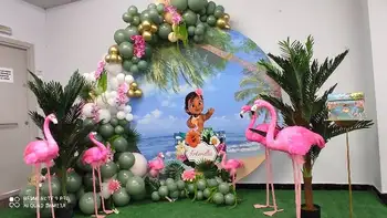 Apvalus ratas fone vasarą Pajūrio peizažai paplūdimio Fone baby shower vaikams gimtadienio stalo Apima dekoro mėlynas dangus YY465
