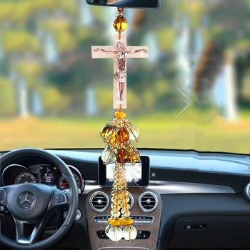 Automobilių pakabukas kryžius automobilių ornamentu Krikščionių Jesuspendant reikmenys, automobilių ornamentas, automobilių reikmenys, interjero