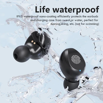 Belaidžių Ausinių su Mikrofonais TWS Ausinės Bluetooth 5.1 IPX5 atsparumas Vandeniui Triukšmo Panaikinimo 