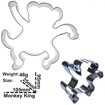 Beždžionių karalius formos Slapukas pjovimo formų, kepimo įrankiai, tortas dekoravimo minkšti saldainiai įrankiai.