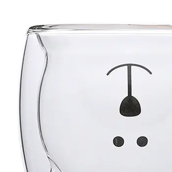 Creativo tazza di vetro Trasparente Doppia Parete di Vetro tazza puodelis tazza Del Fumetto 
