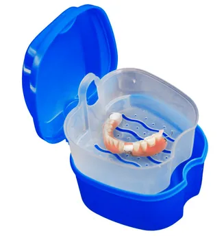 Dantų Protezų Vonia Lauke Dantų Valymo Atveju Dantų Dirbtiniai Dantys Laikymo Dėžutė Su Kabinti Ju Konteineris Konteinerio Dantų Protezų Boxs Bakas