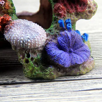 Derva Koralų Augalų Akvariumo Kalnų Apdaila Slepiasi Urve Koralinis Rifas Shell Žuvų Bakas Ornamentu