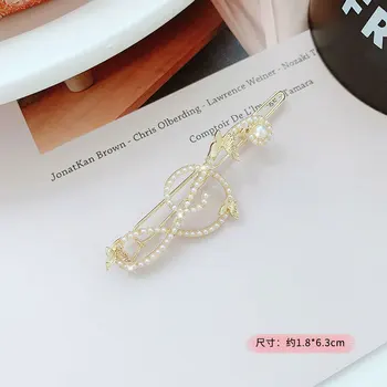 Diamond Pearl Meilės Sparnų Kristalų Timpa Duckbill Įrašą Plaukų Aksesuarai Moterims