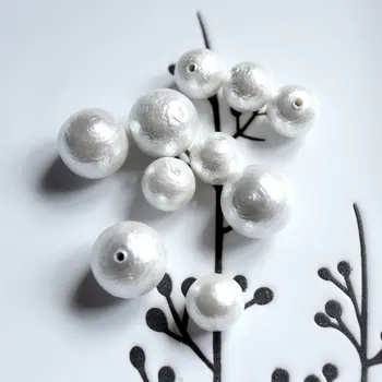 Didmeninė Japonų medvilnės pearl pusė skylę perlų karoliukus, pusė gręžti pearl white 12mm14mm16mm papuošalai priėmimo 