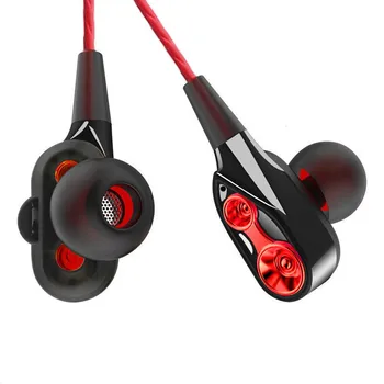 Dual Ratai Stereo Laidinio ausines In-Ear Sporto Ausines Su Mic mini Ausinių Ausines, iPhone, 
