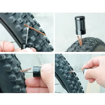 Dviračių įrankiai 10vnt padangų remontas, guminės juostelės ir dviračių padangų remontas gręžimo MTB kelių dviratį ant taisymo įrankis paprasta atkūrimo rinkinys