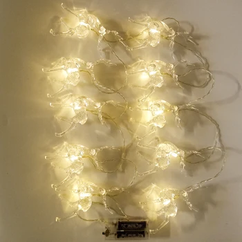 Elnias LED Styginių Šviesos 10LED baterijomis, Elnių Patalpų Dekoracija Namuose Kalėdų String Šviesos Lauko Kalėdos Šalis