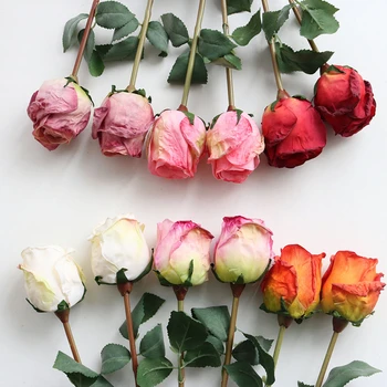 Gaisro skrudintos vieną filialą romantiška kokso krašto jaustis drėkinamasis rožių garbanoti dirbtinių gėlių namų puošybai dirbtinių gėlių