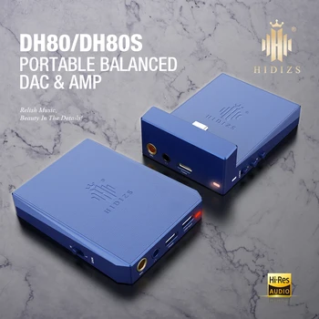 Hidizs DH80 DH80S Nešiojamas Ausinių Stiprintuvas USB DAC AMP HiFi DSD Iššifruoti su MQA DAP už AP80 / Mac OS / PC / Android / iOS
