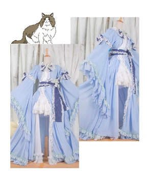 [Individualų] Anime Touhou Project Saigyouji Yuyuko Lolita Dress Vienodas Cosplay Kostiumų Bet Kokio Dydžio Moteris Helovinas ping