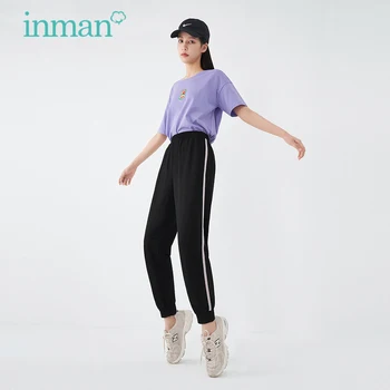 INMAN Sportiškas Stilius Apačioje Moterų Priežastinis Stiliaus Tampus Juosmens Kontrastas Linijos Siūlės Tinka Ziajać