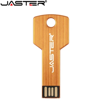 JASTER Key USB flash diskas 128GB metalo aukso usb2.0 atminties 