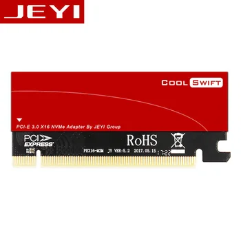 JEYI PCIe Adapteris M Klavišą M2 SSD NVMe į PCIe SSD 2280 Adapteris NGFF M. 2 PCI-e X16 Konverteris Kortelę su Išsklaidyti Šilumą Aliuminio Dėžutė