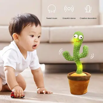 Kalbėti Kaktusas Pliušinis Žaislas Elektros Dainavimas Sukimo Šokių Kaktusas Šviesos Įrašymo Mokymasis Kalbėti Kūdikio Žaislai Vaikams