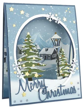 Kalėdų serija Metalo pjovimo miršta pelėsių kortelės užrašų knygelė popieriaus amatų peilis formos ašmenys punch trafaretai
